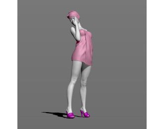 Фигура Испуганная банщица, окрашенная