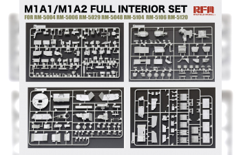 Сборная модель M1A1/M1A2 Abrams Tank Full Interior Set (without tank kit) FOR RM-5004 RM-5006 RM-5029 RM-5048 RM-5104 RM-5106 RM-5120