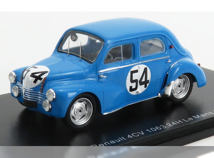 RENAULT 4cv 1063 Team Rnu Renault N54 24h Le Mans (1952) L.pons - P.moser, Light Blue