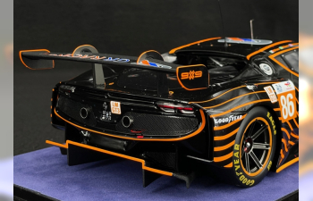 FERRARI 296 Gt3 3.0l Turbo V6 Team Gr Racing №86 24h Le Mans (2024) Riccardo Pera - Daniel Serra - Michael Wainwright - With Showcase - Con Vetrina, Black Orange