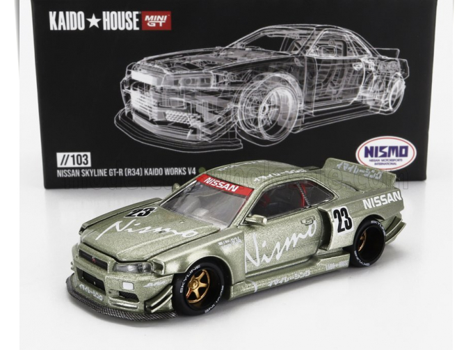 NISSAN Skyline Gt-r (r34) N23 Kaido Works V4 (2007), Green