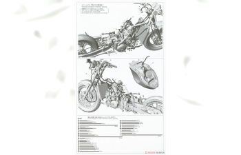 Сборная модель Suzuki RG500Γ Late Version "Red/White Color" (1986)