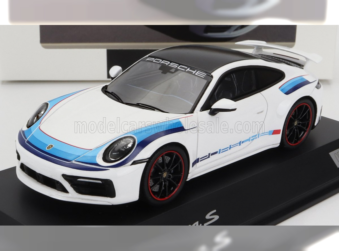 PORSCHE 911 992 Carrera S Coupe Aero Kit (2019), White Blue Black