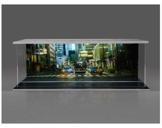 Diorama *Urban street with light*, various