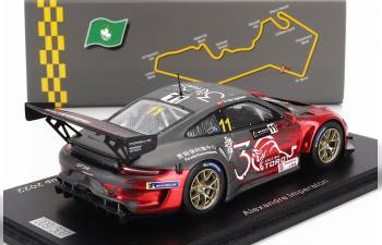 PORSCHE 911 Gt3 R Team Toro Racing №11 3rd Gt Cup Macau (2022) A.Imperatori, Red Black