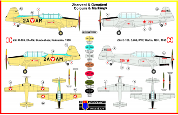 Сборная модель Zlin C-105 (Trenér 2) pozdní série