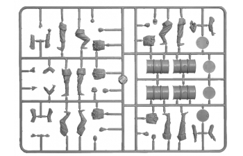 Сборная модель German Soldiers Military With Fuel Drums 1945