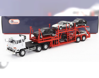 MITSUBISHI Fuso Fv Truck Car Transporter - Cars Not Included, Red White