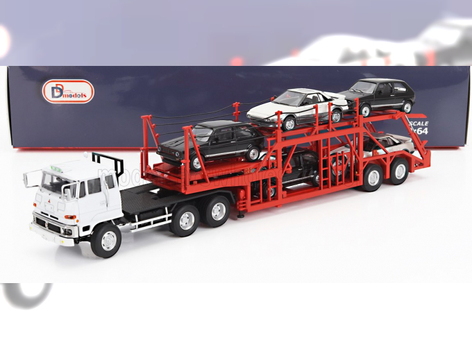 MITSUBISHI Fuso Fv Truck Car Transporter - Cars Not Included, Red White