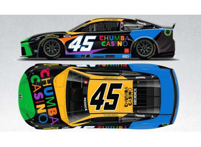 Toyota Camry XSE #45 Tyler Reddick *Chumba Casino*, various 2025