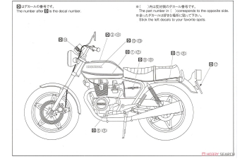 Сборная модель Honda Hawk-II CB400T (1978)