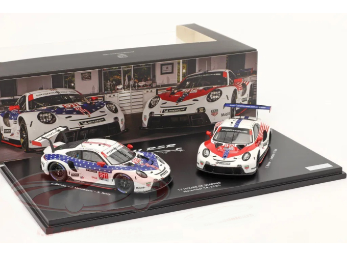 PORSCHE 911 RSR #911 & #912 (2020), Stars & Stripes special paint to the taking leave out the IMSA series Nick Tandy, Frederic Makowiecki, Earl Bamber, Laurens Vanthoor, Neel Jani