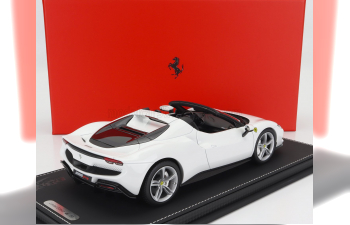 FERRARI 296 Gts Spider (2022) - Con Vetrina - With Showcase, Bianco Cervino - White