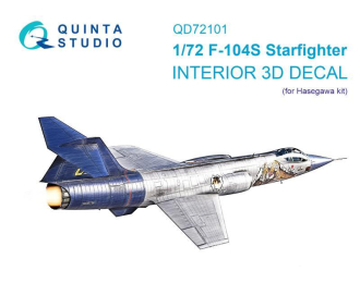3D Декаль интерьера кабины F-104S (Hasegawa)