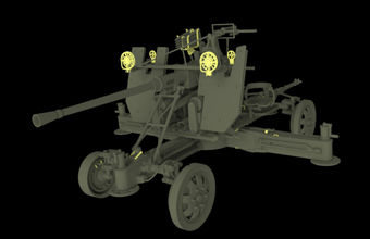 Сборная модель Зенитное орудие OQF 40mm Bofors Anti-aircraft Gun Mk.I/III (British Version)