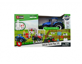 NEW HOLLAND Set Farm Cattle Farm Play T7.315 Tractor (2009), Blue