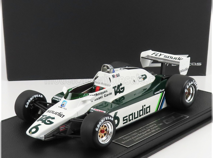 WILLIAMS F1 Fw08 N 6 2nd Belgium Zolder Gp Keke Rosberg 1982 World Champion, White Green