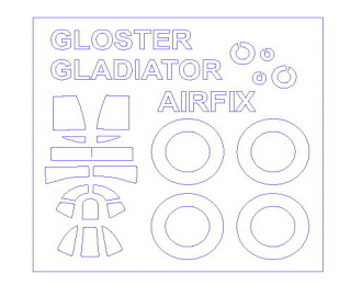 Маски окрасочные Gloster J-8A / Gladiator Mk.I / Mk.II + маски на диски и колеса