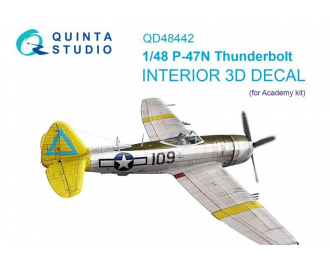 3D Декаль интерьера кабины P-47N Thunderbolt (Academy)