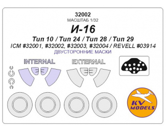 Маски окрасочные И-16 тип 24 / тип 28 (Двусторонние маски) + маски на диски и колеса