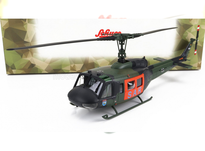 BELL Uh1d Helicopter Sar Search And Rescue Military (1984), Military Green Orange