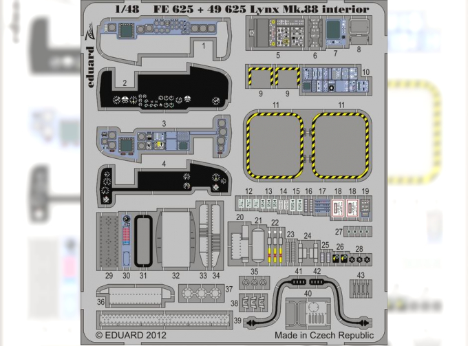 Цветное фототравление для Lynx Mk.88 interior S. A.