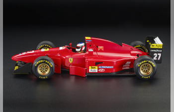 FERRARI F1 412 T1b №27 Pole Position Monza Italy Gp (with Pilot Figure) (1994) Jean Alesi, Red Black