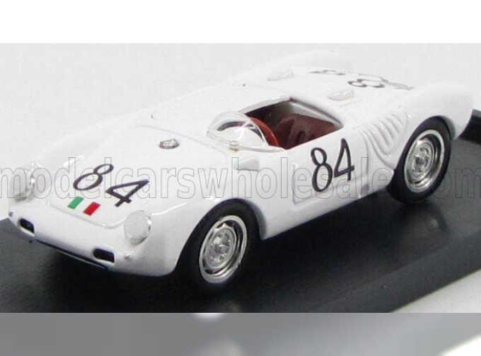 PORSCHE 550a Rs Spider №84 Winner Targa Florio (1956) Umberto Maglioli, White