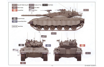 Сборная модель танк Merkava Mk.II (с интерьером и рабочими траками)