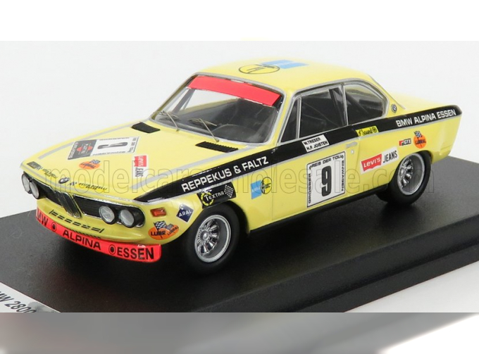 BMW 2800 Cs №9 6h Nurburgring (1971) H.p.joisten - W.treser, Yellow Black