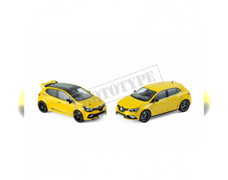 набор из 2 моделей RENAULT Clio R.S.16 & Megane R.S. 2017 Yellow