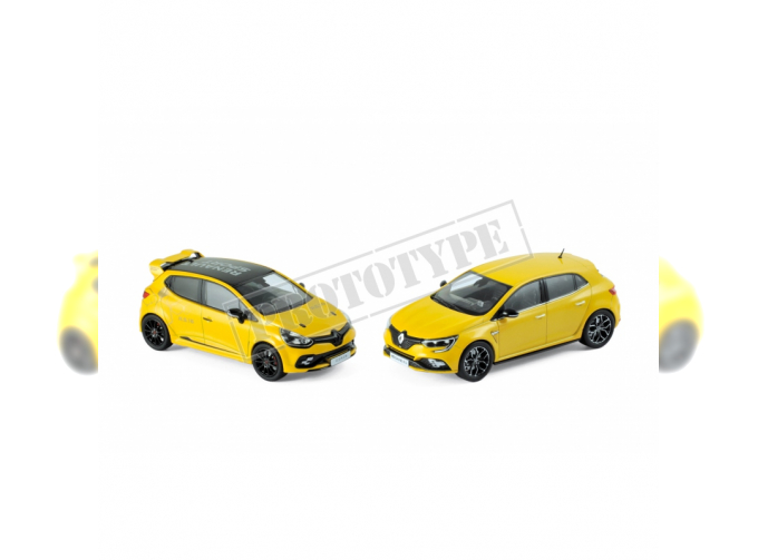 набор из 2 моделей RENAULT Clio R.S.16 & Megane R.S. 2017 Yellow