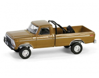 FORD F250 Ranger 4x4 с запасным колесом в кузове (1979), Gold Metallic