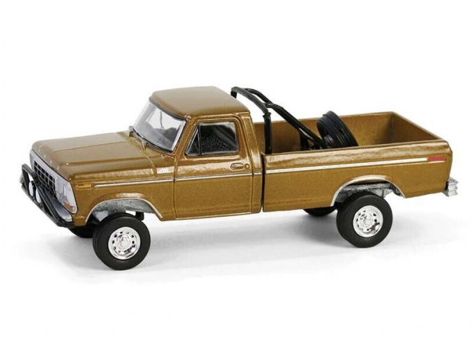 FORD F250 Ranger 4x4 с запасным колесом в кузове (1979), Gold Metallic