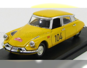 CITROEN Ds19 №104 Rally Montecarlo (1962) Maurel - Courbe, yellow