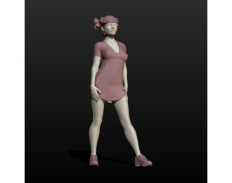 Фигура Болельщица, окрашенная