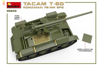 Сборная модель Румынская 76-мм САУ “TACAM” T-60 с интерьером