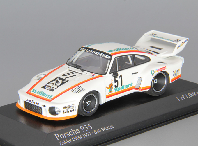 PORSCHE 935/77 #51 Zolder "Vaillant" Bob Wollek DRM (1977), white