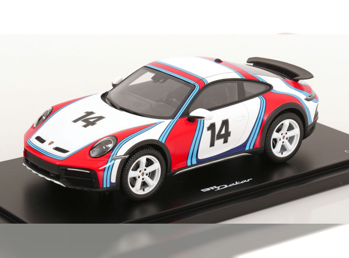 PORSCHE 911 (992) Dakar Martini Design (2023), white red blue