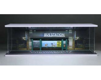 Diorama Bus station with light, various