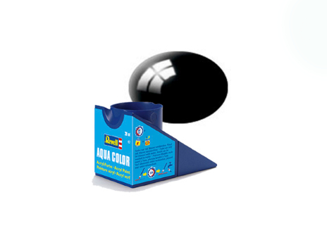 Краска акриловая водорастворимая - Черный, глянцевая, 18 мл