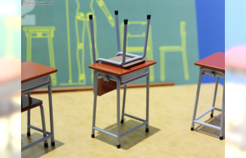 Сборная модель Набор школьная парта и стул SCHOOL DESK & CHAIR