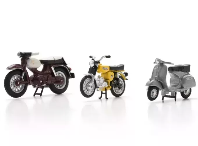 PIAGGIO Set 3x Simson S52 - Kreidler Florett Super- Piaggio Vespa Gs (1964)