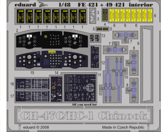 Цветное фототравление для CH-47C/ HC-1 Chinook interior S. A.