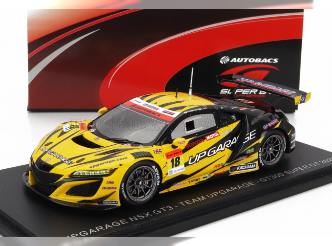 HONDA Nsx Gt3 Team Upgarage №18 Gt300 Super Gt (2022) T.Kobayashi - K.Ohta, Yellow Black