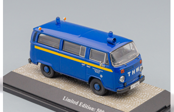 VOLKSWAGEN T2b Bus Technisches Hilfswerk Ortsverband Nurnberg 1967, blue