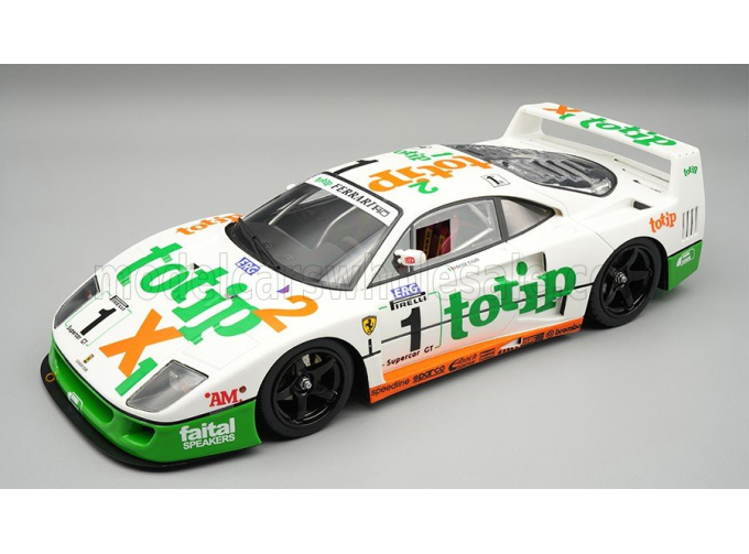 FERRARI F40 3.0L TURBO V8 Team Totip Obermaier Racing №1 Winner Italy gt Vallelunga (1994) Mauro tirone