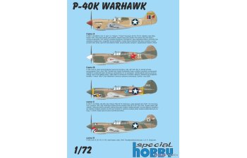 Сборная модель P-40K-1/5 Warhawk 'Short Tail'