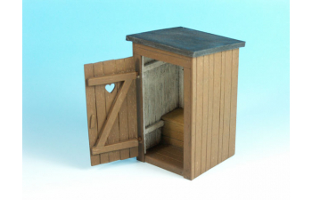 Diorama accessories-Resin set scale-Country Toilet (Outhouse)