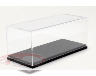 Бокс акриловый с кожаной подставкой серого цвета